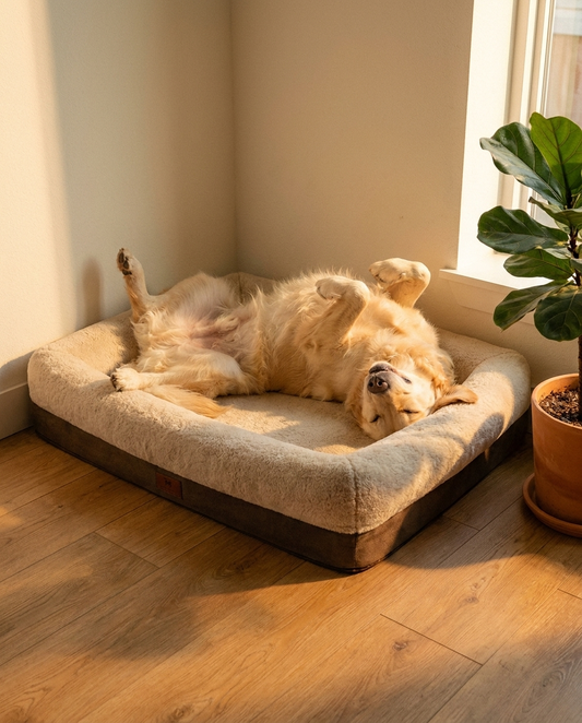 The Decompression Lounger — Orthopedic Recovery Bed for Itchy & Senior Dogs